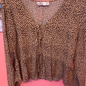 Cheetah print blouse